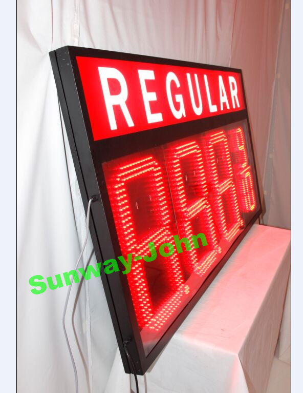 High Bright Gas station led gas sign 16 inches digits LED fuel sign red color 8888 888910