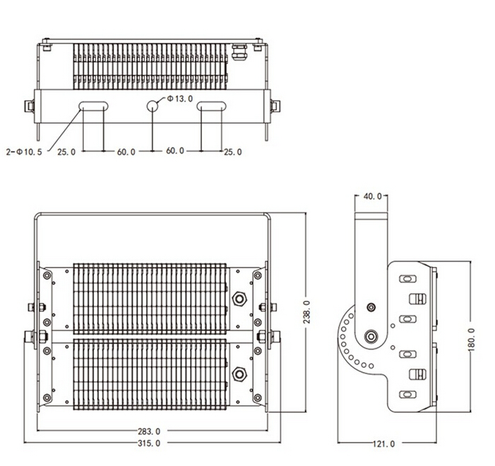 Led Floodlight Waterproof IP65 Outdoor Module Street Light Stadium Lamp for Gardens Courtyards Lawns Garages Roads