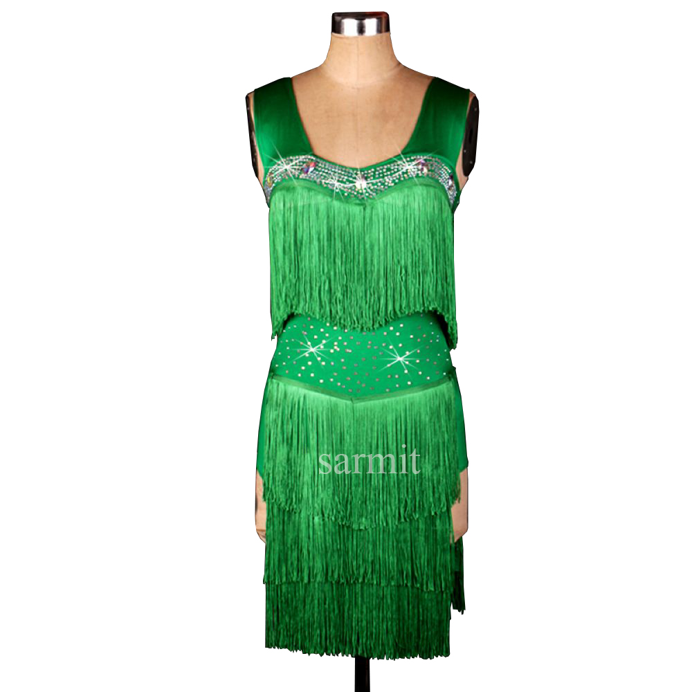 Tassels Latin Dance Dress Women Girls Latin Salsa Dance Competition Dresses Samba Dance Costumes D0125 Rhinestones, Green
Tassels Latin Dance Dress Women Girls Latin Salsa Dance Competition Dresses Samba Dance Costumes D0125 Rhinestones, Green