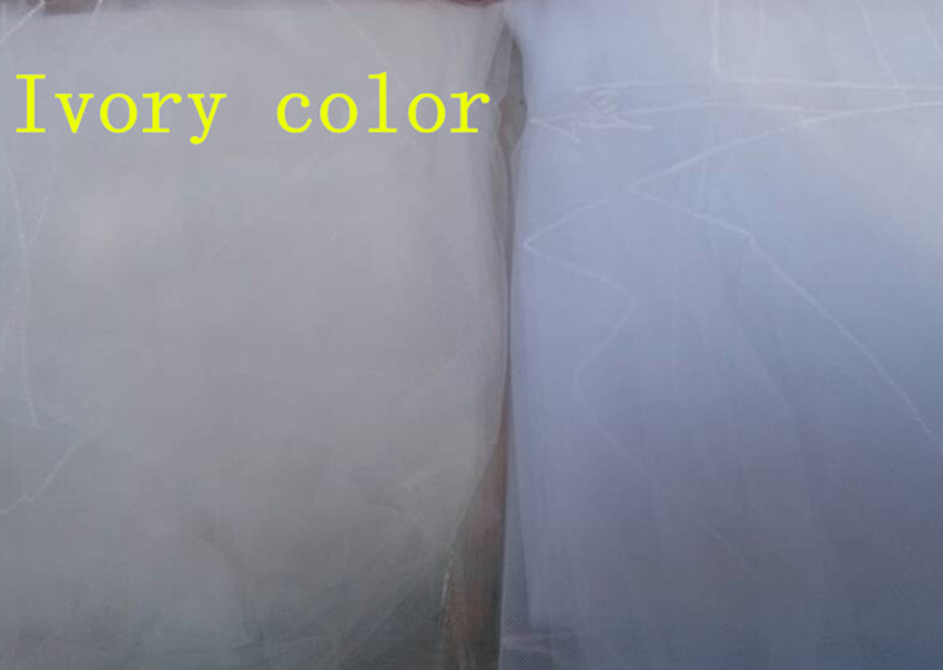 New Best Sale One Layer Fingertip Length White Ivory Cut Edge Veil Bridal Head Pieces For Wedding Dresses