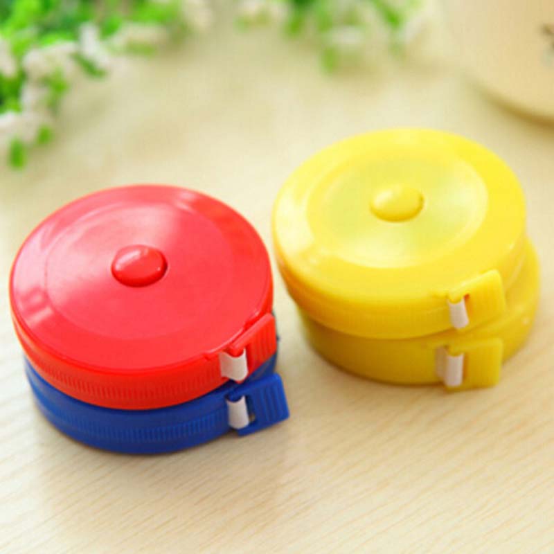 Portable 10pcs New Retractable Ruler Tape Measure 60 inch Sewing Cloth Dieting Tailor 1.5M Plastic Soft Flat Tape Measure Tools