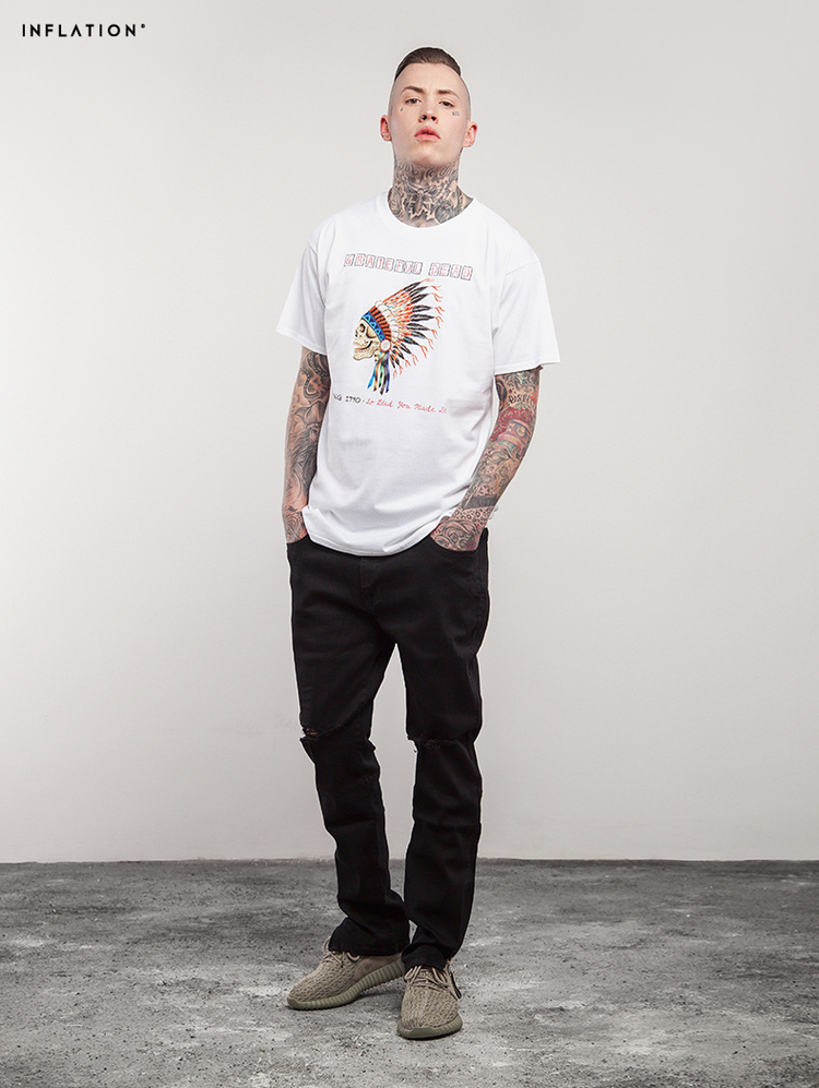 short sleeve O neck t shirt cotton Europe and the United States Indian style skull skeleton Grateful Dead rock band pure cotton T-shirt, White
short sleeve O neck t shirt cotton Europe and the United States Indian style skull skeleton Grateful Dead rock band pure cotton T-shirt, White