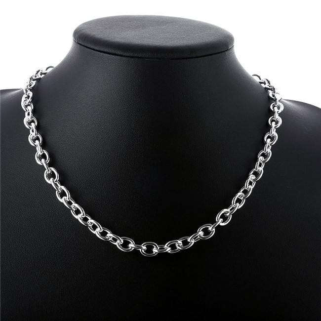 Wholesale TO male models necklace without words sterling silver plated necklace STSN101,fashion 925 silver Chains necklace factory direct