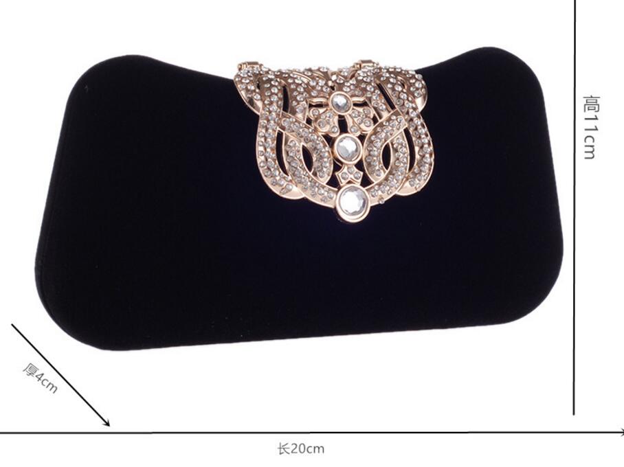 Brand Women Small Shoulder Bags Glossy Rhinestone Evening Purse Mini Party Clutch Handbag Red SMYXS Evening Bags