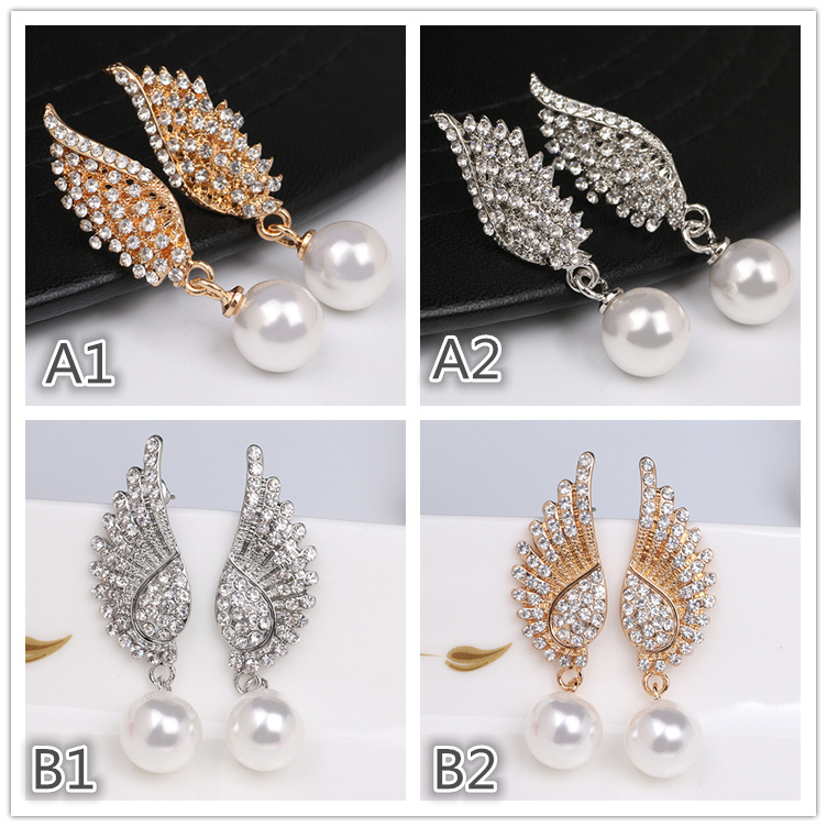 Stud earrings silver gold plated tone Angel Wing Jewelry elegant hypo allergenic accessories fashion gift for women ladies 2016, mix items
Stud earrings silver gold plated tone Angel Wing Jewelry elegant hypo allergenic accessories fashion gift for women ladies 2016, mix items