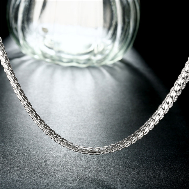 New arrival '5MM whole side necklace sterling silver plate necklace STSN130,wholesale fashion 925 silver Chains necklace factory direct sale