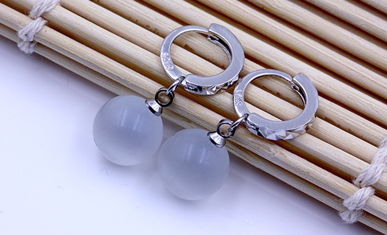 New 925 sterling silver stars Korea opal earrings women's earrings ear jewelry wholesale Stud Earrings