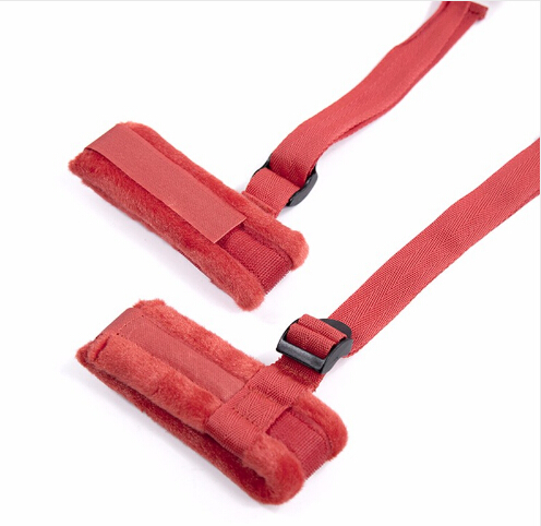 Adult Master Leg Spreader Straps with Padded Neck Harness Erotic Bondage Kinky Sex Pillow Toy for Couples