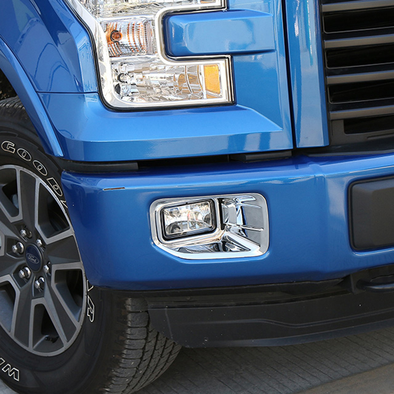 ABS Front Fog Shade Lamp Decorative Cover For Ford F150 2015 UP Car Styling Exterior Accessories
