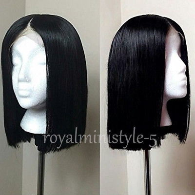 8inch bob short Human Hair Wig for black women bobby blunt cut straight full lace front wigs diva1 - view 7