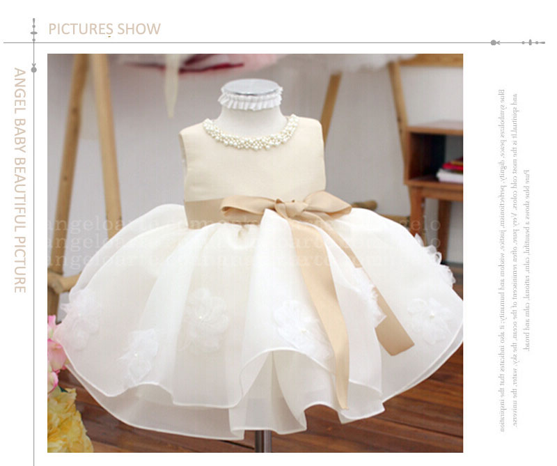 Champagne Summer Baby girls TUTU Dresses For 1st birthday Party, Christening vestidos,infant wedding outfit