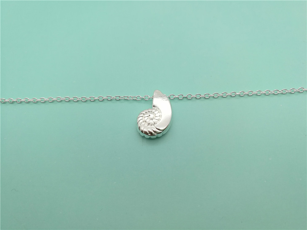 5PCS Cute Seashell Bracelet Ariel Voice Shell Spiral Swirl Sea Snail Bracelet Ocean Beach Conch Charm Chain Jewelry