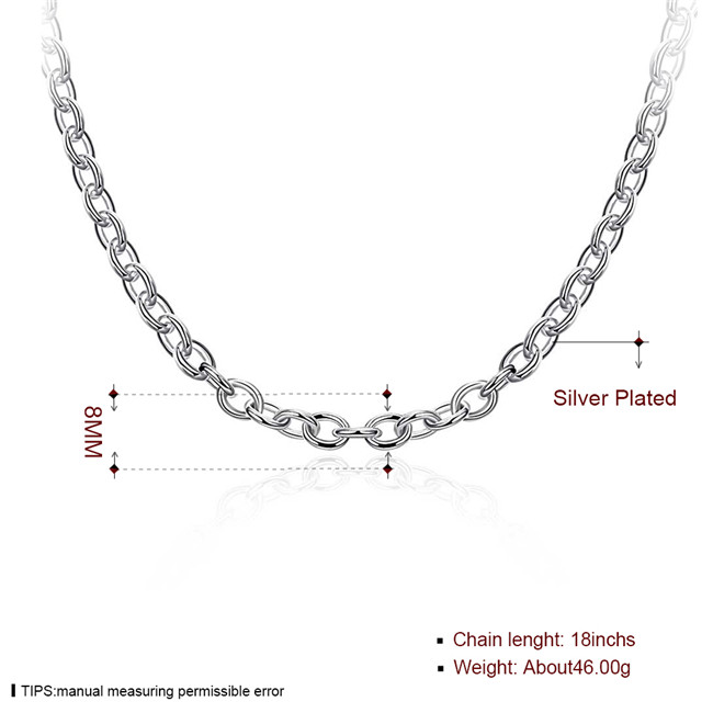 Wholesale TO male models necklace without words sterling silver plated necklace STSN101,fashion 925 silver Chains necklace factory direct
