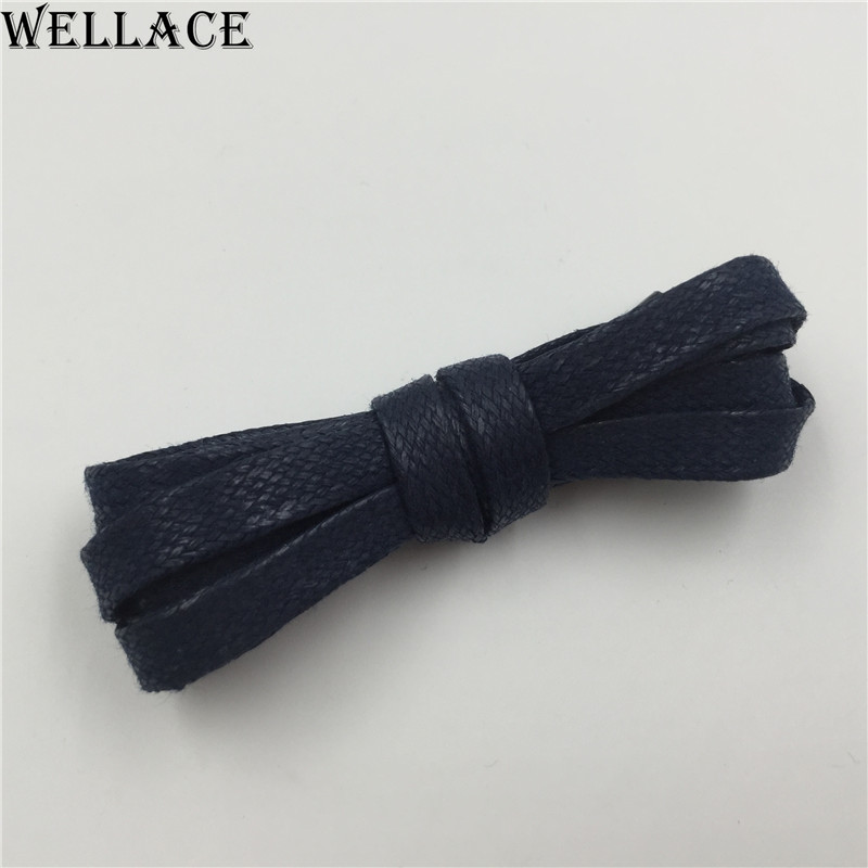 Wellace waterproof shoelaces waxed lacing cord 150cm/59'' Casual Shoes laces 8mm width Oxford Dress Canvas Sneaker flat Shoe Laces Unisex