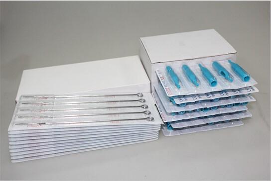 (+5RT) 50 Pcs Disposable Sterile +50Pcs Blue Disposable Tattoo Tips Free Shipping Product