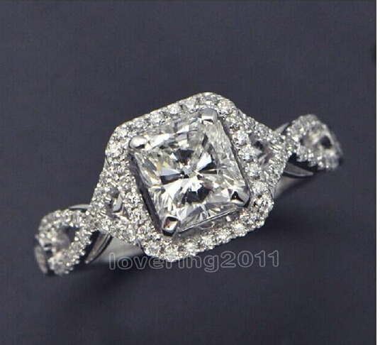 Wholesale - size 5-10 Three Stone Rings princess Engagement jewelry white topaz 925 sterling silver filled Wedding Diamonique simulated Diamond Ring
Wholesale - size 5-10 Three Stone Rings princess Engagement jewelry white topaz 925 sterling silver filled Wedding Diamonique simulated Diamond Ring
