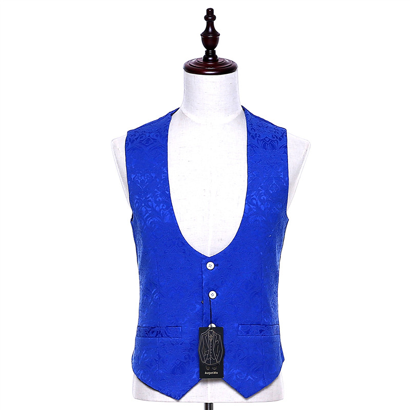 New Design Europe Men Suit Vest Blazer Slim Fit Floral Pattern Waistcoat Vests Fashion Royal Blue Colete Masculino CUSTOM MADE
New Design Europe Men Suit Vest Blazer Slim Fit Floral Pattern Waistcoat Vests Fashion Royal Blue Colete Masculino CUSTOM MADE