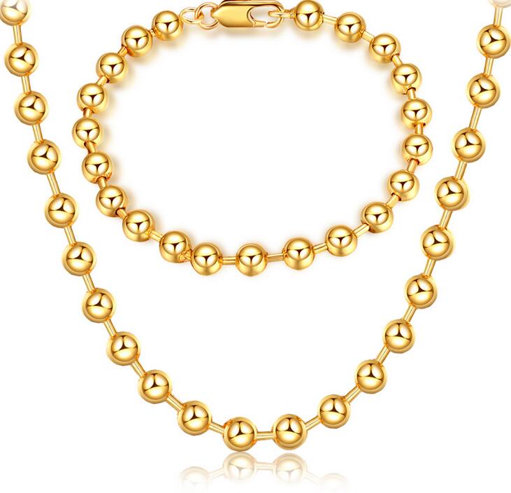 2017 hot sales Mark 18K gold platings circular bead Necklace Bracelet man woman 6MM Buddhism bead Gold bracelet necklace Jewelry Set, Silver
2017 hot sales Mark 18K gold platings circular bead Necklace Bracelet man woman 6MM Buddhism bead Gold bracelet necklace Jewelry Set, Silver