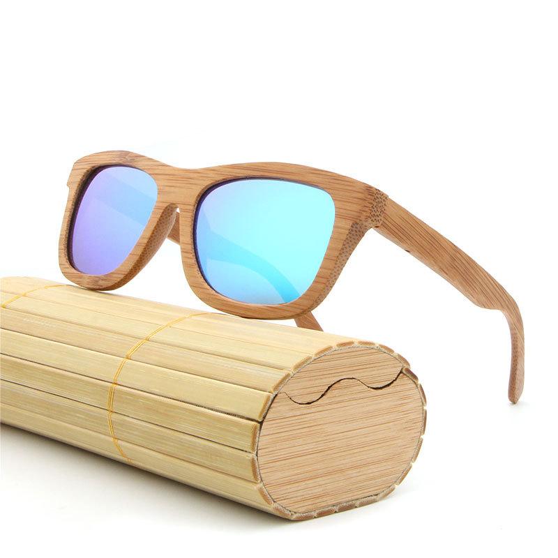 Fashion Men Women Sunglasses With Bamboo Vintage Sun Glasses With Wood Lens Wooden Frame Handmade Stent Sunglass
