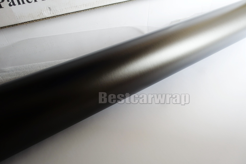Anthracite Matte Metallic Vinyl Wrap With Air Bubble Free Dark Grey Gunmetal Matt Chrome metallic Vehicle Wrapping size 1.52x20m / 5x66ft