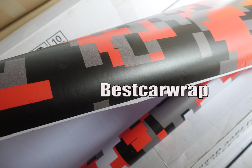 VARIOUS Colors Pixel Camo Vinyl Car Wrap Film With Air releas Digital Camouflage Truck wraps covering styling Foil size 1.52x30m/Roll 5x98ft