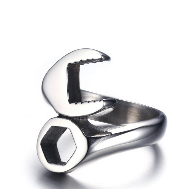 Stainless Steel Spanner Mechanic Wrench Tool Polished Men Biker Ring Band US Size 7-13
Stainless Steel Spanner Mechanic Wrench Tool Polished Men Biker Ring Band US Size 7-13