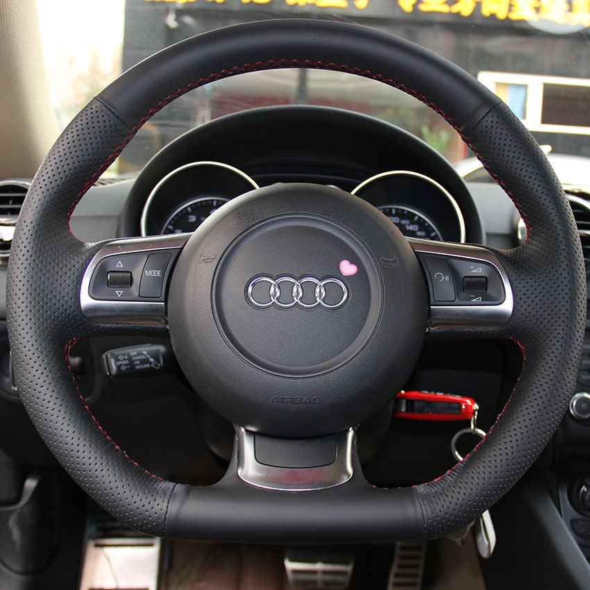 Case for Audi TT Steering Wheel Covers Genuine Leather DIY Hand-stitch Steering Covers Black Leather car styling
Case for Audi TT Steering Wheel Covers Genuine Leather DIY Hand-stitch Steering Covers Black Leather car styling