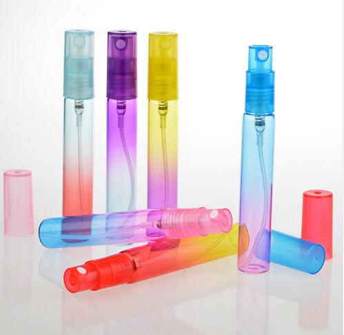 6Pieces/Lot 8ML Mini Portable Colorful Glass Perfume Bottle With Atomizer Empty Cosmetic Containers For Travel