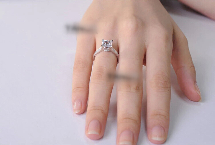 Vecalon 2016 Fashion Jewelry Engagement wedding ring for women 2ct Cz diamond ring 925 Sterling Silver Female Band Finger ring