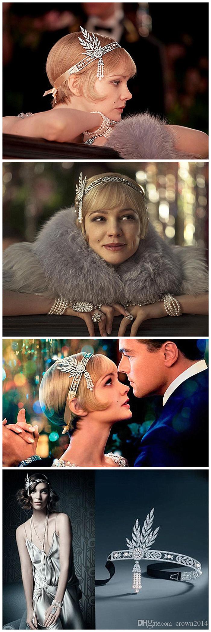 Bling Crystals Wedding Crowns Headpieces 2022 Diamond Jewelry Headband Hair Crown Bridal Accessories Party Tiaras Headpiece the great gatsby