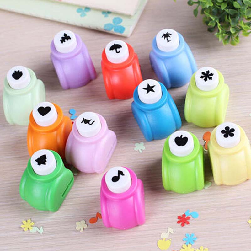 Mini 10pcs Scrapbook Punches Handmade Cutter Card Craft Calico Printing DIY Flower Paper Craft Punch Hole Puncher Shape Free Shipping
