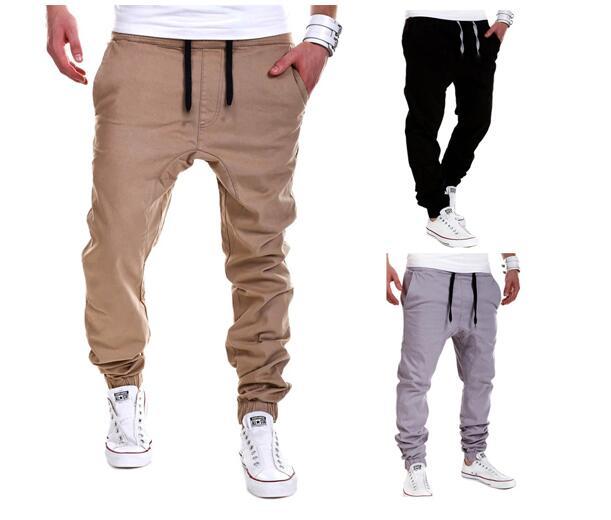 Mens Joggers 2016 Brand Male Trousers Men Pants Casual Solid Pants Jogging Sweatpants Jogger khaki Black XXXL