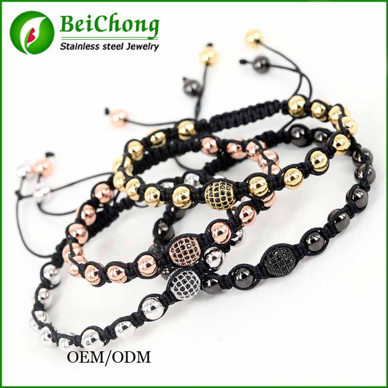 10pcs BC New Atolyewolf Macrame Bracelets,18K Rose Gold Micro Pave Black CZ Beads Briading Macrame Bracelet For Men Jewelry BC-246
10pcs BC New Atolyewolf Macrame Bracelets,18K Rose Gold Micro Pave Black CZ Beads Briading Macrame Bracelet For Men Jewelry BC-246