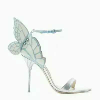 Free shipping Ladies patent leather high heel sandals buckle Rose solid butterfly ornaments Sophia Webster peep-toe skyblue size 34-42, Sky blue
Free shipping Ladies patent leather high heel sandals buckle Rose solid butterfly ornaments Sophia Webster peep-toe skyblue size 34-42, Sky blue