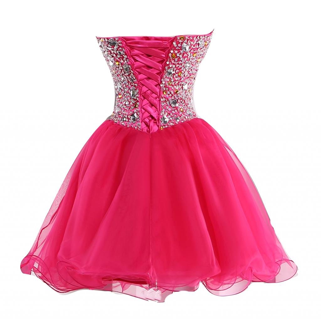 2021 Sexy Sweetheart Blue Back Short Homecoming Dresses Organza Beaded Crystal Lace Up Prom Cocktail Graduation Gown