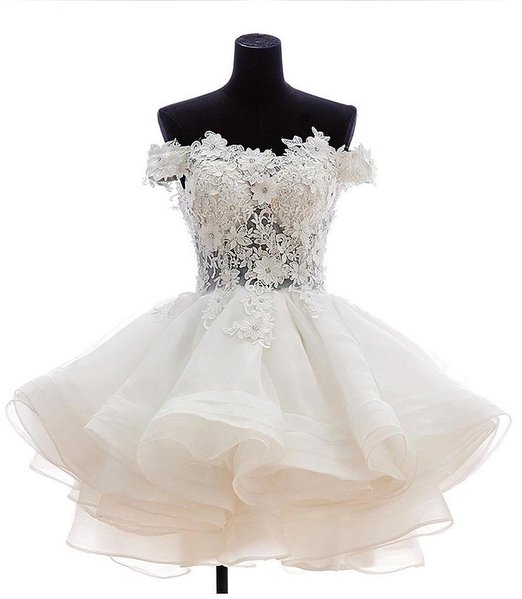 2021 In Stock Off the Shoulder Organza Short Prom Homecoming Dress Ivory Lace Appliques Graduation Gown Cocktail Party Gown
2021 In Stock Off the Shoulder Organza Short Prom Homecoming Dress Ivory Lace Appliques Graduation Gown Cocktail Party Gown