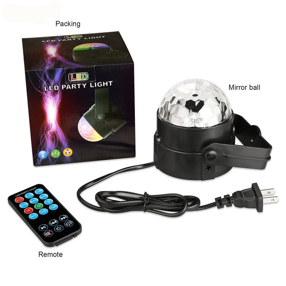 Party lights DISCO BALL 3w Led Strobe Stage lighting with remote controller for DJ Bar Karaoke Xmas Wedding Show Club Pub