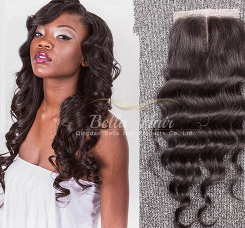 44 natural hairline middle part loose deep wave lace closure human hair malaysian, Natural color
44 natural hairline middle part loose deep wave lace closure human hair malaysian, Natural color