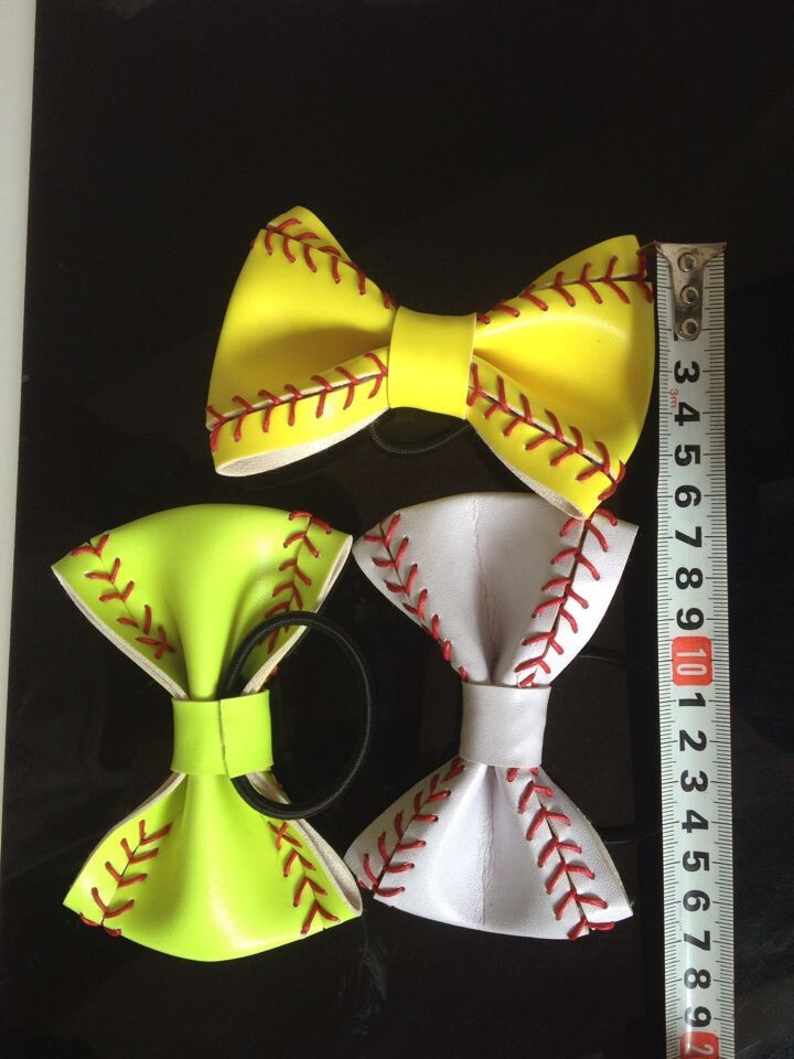 softballsunny yellow softball baseball basketball sports flowers bows hair jewelry grils mothers gifts