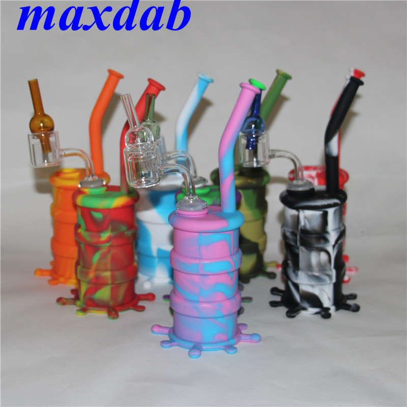 Silicone dab rig hookah with 14mm double tube quartz nail and glass carb cap silicon water pipe bong portable hookahs for smoking
Silicone dab rig hookah with 14mm double tube quartz nail and glass carb cap silicon water pipe bong portable hookahs for smoking