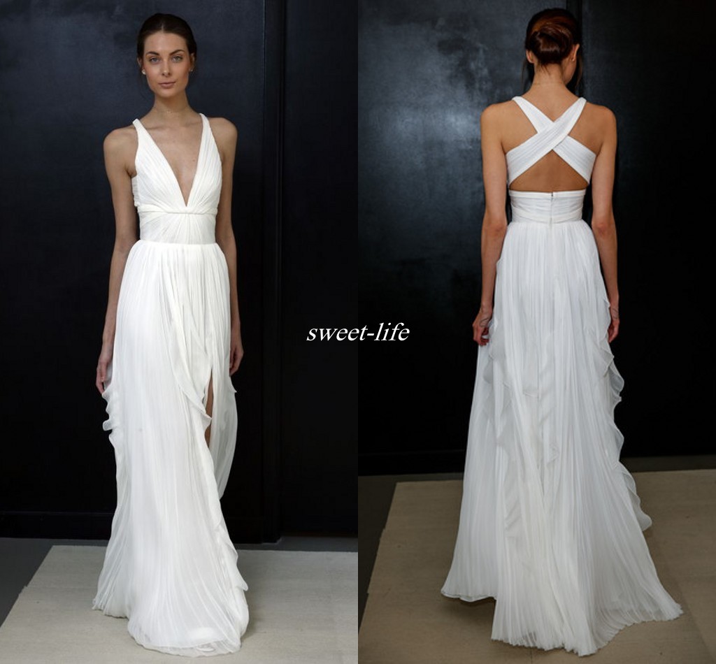 2020 Sheath Wedding Dresses Greek Goddess Brides Wear Sale Cheap Long Split Full Length Skirt Bohemian Boho Bridal Gowns, White
2020 Sheath Wedding Dresses Greek Goddess Brides Wear Sale Cheap Long Split Full Length Skirt Bohemian Boho Bridal Gowns, White