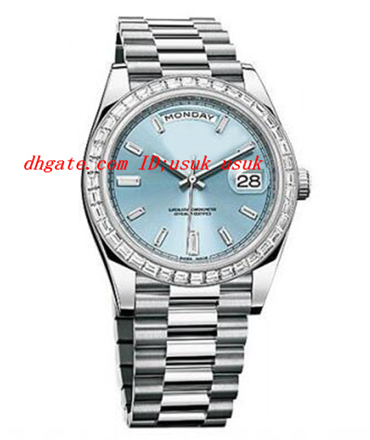 Luxury Watches Ice Blue Dial 18K White Gold Automatic Mechanical Movement Men's Watch 40mm Mens Watch Wrist Watches, Silver
Luxury Watches Ice Blue Dial 18K White Gold Automatic Mechanical Movement Men's Watch 40mm Mens Watch Wrist Watches, Silver