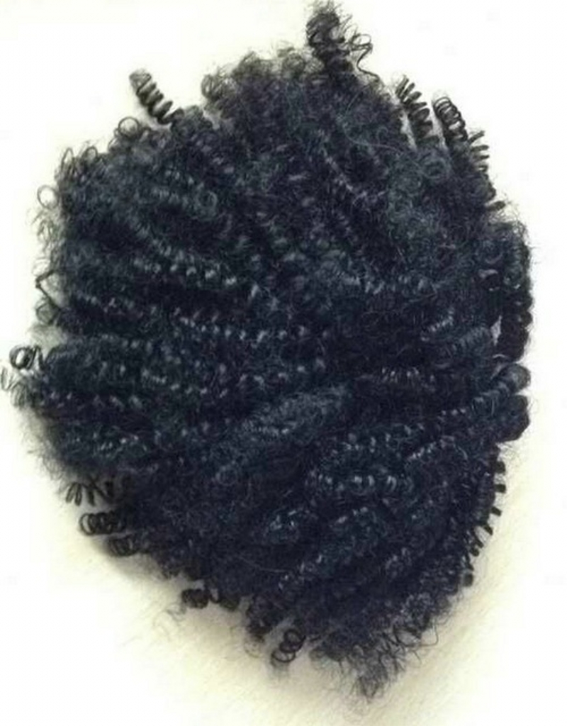 Natural Afro Puff Drawstring Ponytail for Black Women Curly Hair Ponytail Extension, Afro Bun Ponytail Clip on Hair Extensions for Black 1b