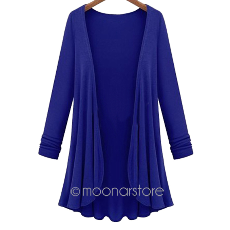 Wholesale- 2017 Fashion Cardigan Women Autumn Winter Poncho Crochet Knit Tops Thin Blouse Long Sleeve Sweater Women Cardigans Jacket Coat