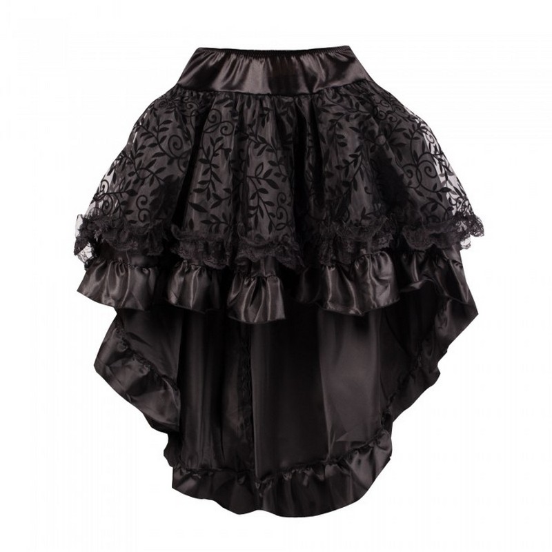 Wholesale 2016 Halloween Christmas Brocade Sweetheart Corset with Flocked Layered Skirt For Dancing Party Women's Dance Corselet Costumes