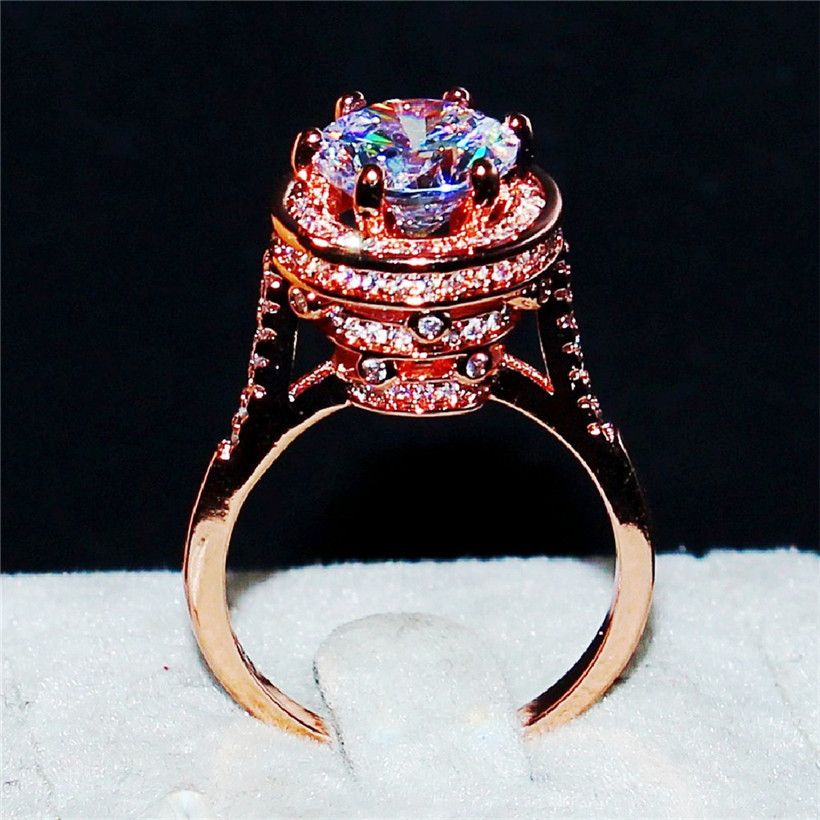 Vintage 100% silod 925 silver & rose gold gemstone ring big 3CT Diamond Ring Finger Engagement Wedding Bands rings For Women Size 5-10
Vintage 100% silod 925 silver & rose gold gemstone ring big 3CT Diamond Ring Finger Engagement Wedding Bands rings For Women Size 5-10