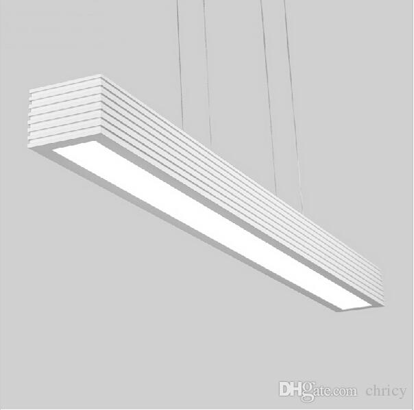 Modern Led Pendant Lights Square Office Suspended Hanging Light Fixture for Office Classroom Living Room Bedroom