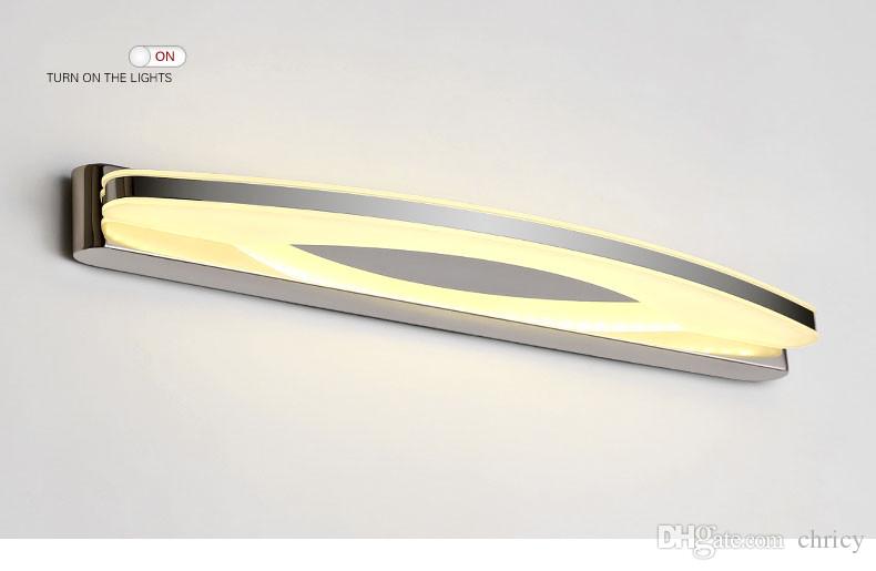 Modern led mirror lights acrylic bathroom lighting stainless steel bathroom vanity led light make up modern wall sconces