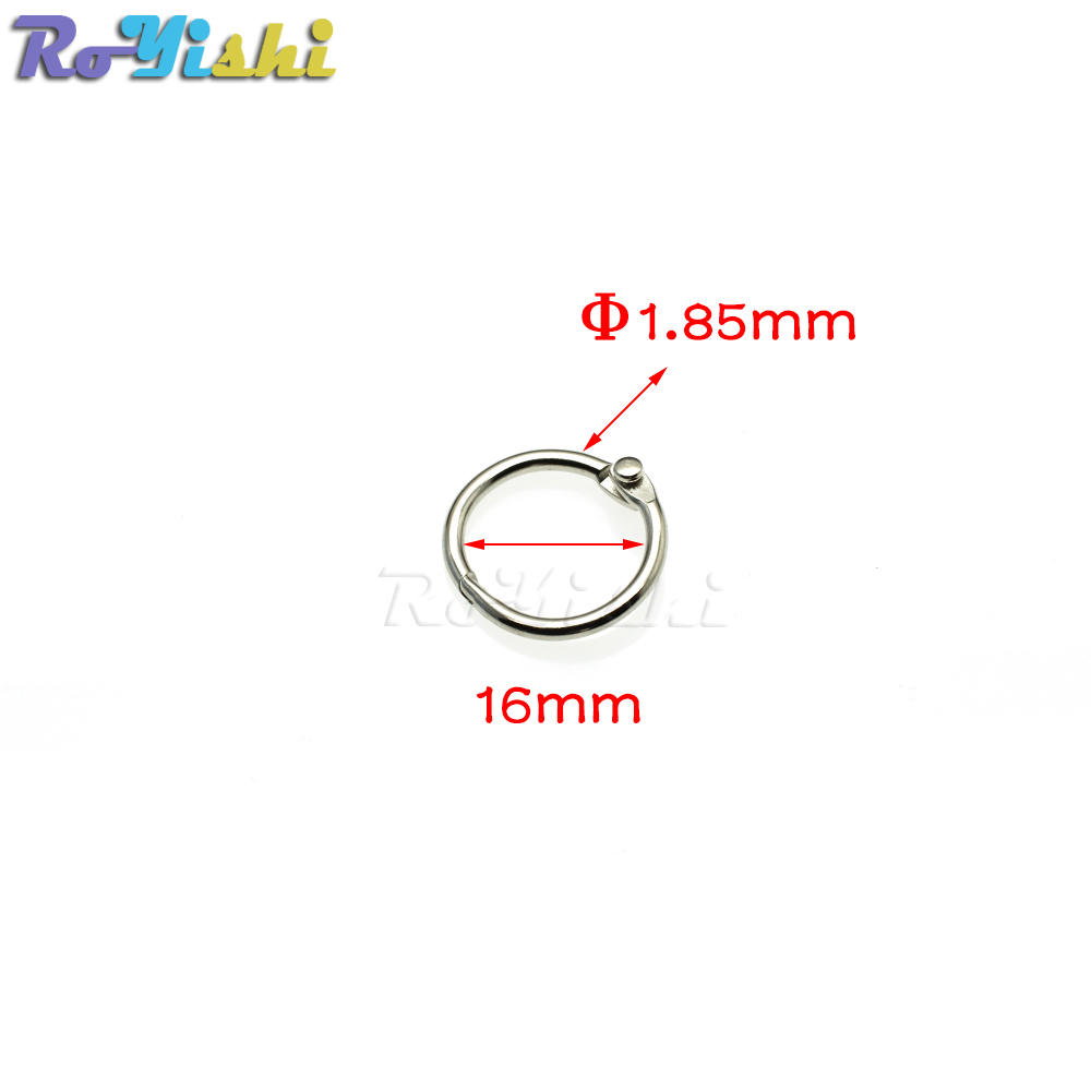 100pcs/lot Inner Dia Size 16mm Loose Leaf Book Binder Hinge Snap O-Ring Locking Keychain Metal Craft Parts
100pcs/lot Inner Dia Size 16mm Loose Leaf Book Binder Hinge Snap O-Ring Locking Keychain Metal Craft Parts