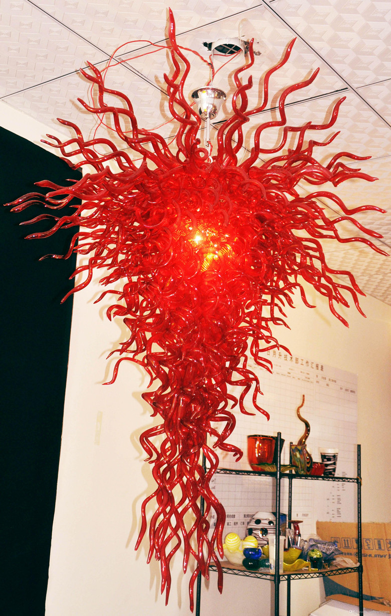 Lamps Red Hand Blown Chandeliers For Home Decor Hanging Lights Pendant LED Light Source Wholesale Price Murano Chandelier
Lamps Red Hand Blown Chandeliers For Home Decor Hanging Lights Pendant LED Light Source Wholesale Price Murano Chandelier